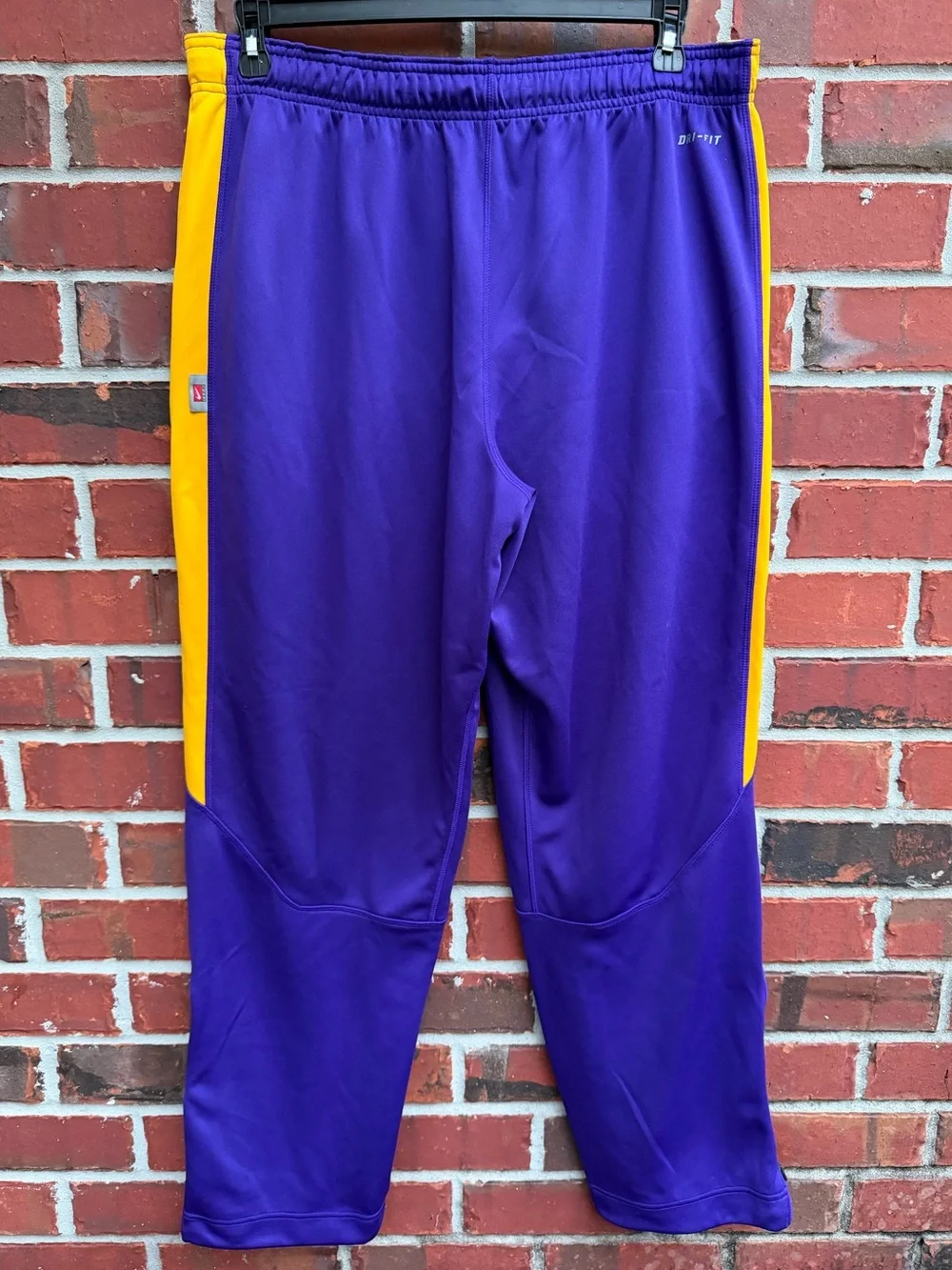 Vntg Nike DriFit LSU Tigers Large Purple &  Gold Athletic Warm-Up Track Pants P5
